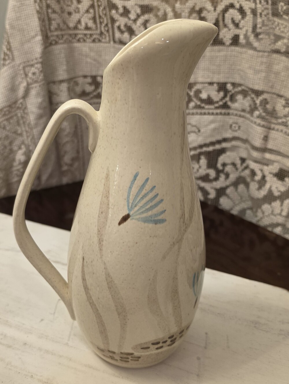 Vintage Red Wing Pottery Bob White Quail Pitcher Mid Century Modern MCM 11.5" - Picture 4 of 7